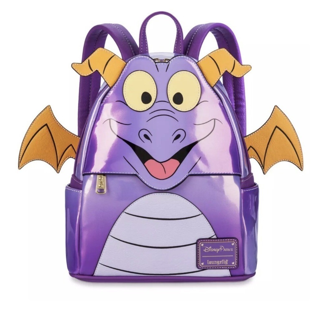 Disney Parks Loungefly Figment Purple Backpack Purse Epcot Imagination Dragon